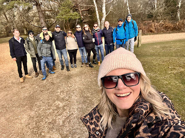 Content Ignite team on a walk in the forest